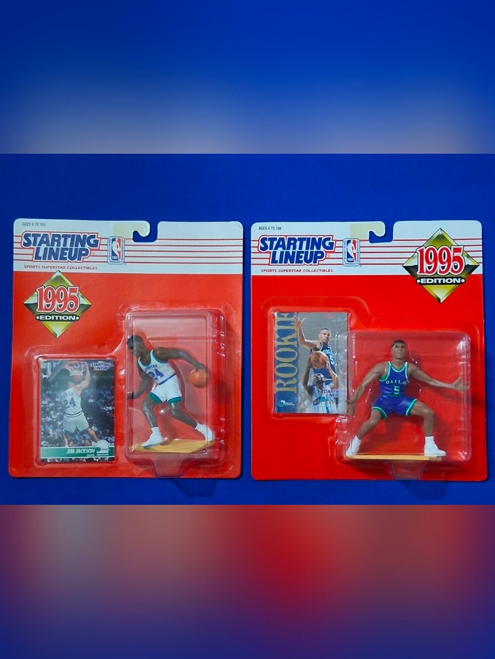 Lot Of 2 1995 Dallas Mavericks Starting Lineups